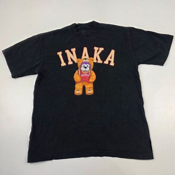 Inaka Power Bear Men's Black T-Shirt Size Medium - Picture 1 of 8